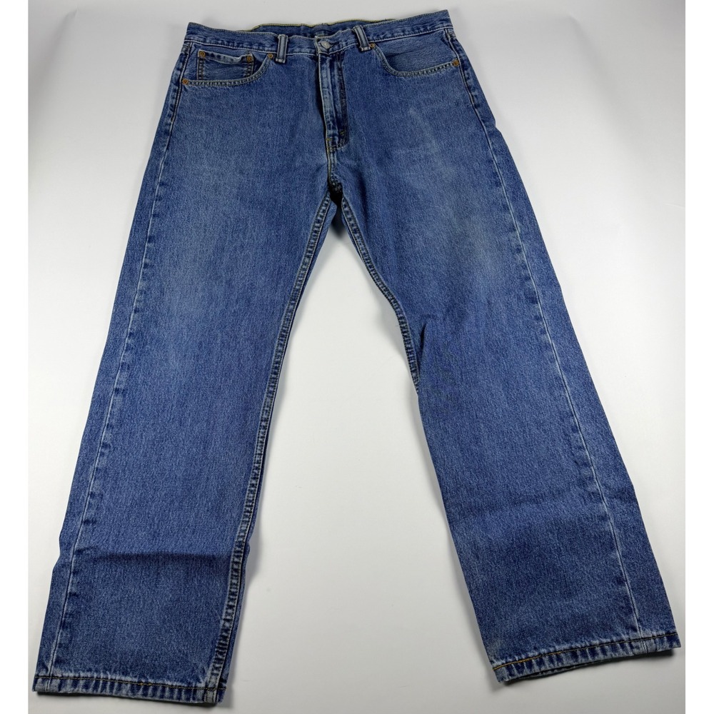 Levi's 505 Jeans Men's 38x30 Reg Fit Straight Leg Medium Wash Blue 100% Cotton